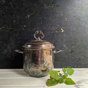 VTG Leonard Silverplate Ice Bucket w/ Lid 1970S Home Decor